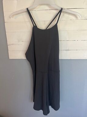 Fabletics Gray Spaghetti Strap Romper